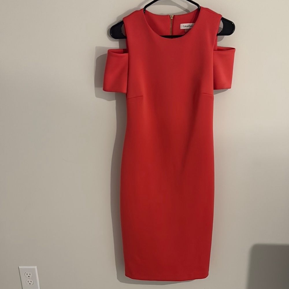 Elegant Pink Cold Shoulder Dress